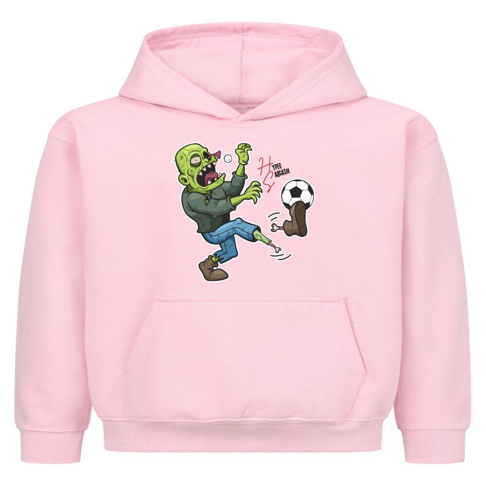 Classic Hoodie Kids in Pink mit Zombie Motiv und Hyped Sarcasm Logo