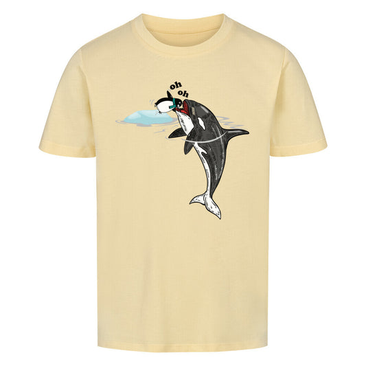 Premium Organic Shirt Kids in Butter und Wal und Pinguin Motiv