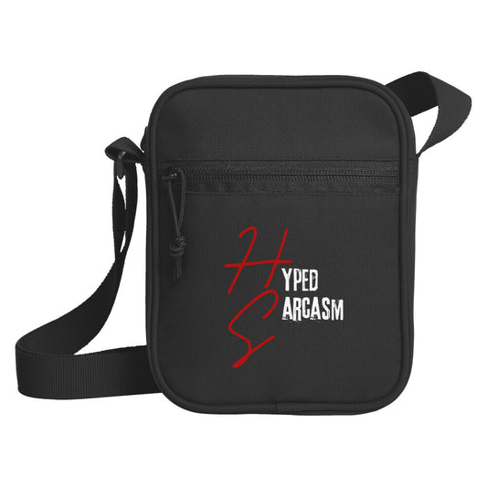 Umhängetasche Schwarz mit Hyped Sarcasm Logo