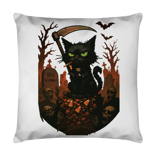 Deko Kissen mit Halloween Katzen Motiv 